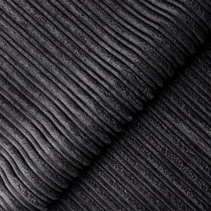 Chicago Jumbo Cord Right Hand Facing Corner Sofa Black