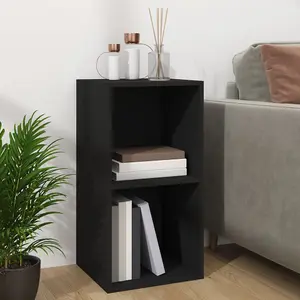 vidaXL Vinyl Storage Box Black 71x34x36 cm Engineered Wood