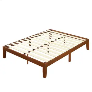 Burg Deluxe Solid Wood Bed Frame Cherry / Double (4'6)