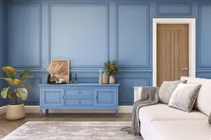 Hemway Chalk Paint Matt A5 Sample, Pacific Blue, Peel & Stick Swatch For Interior Walls Wood