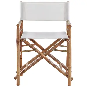 Set of 2 Garden Chairs MOLISE Bamboo Wood Light Wood