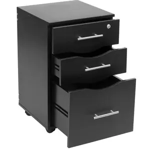 3 Drawer Filing Cabinet Black