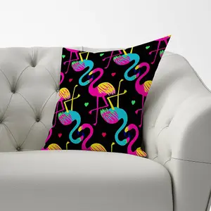 Vivid Flamingo Pattern Cushions 60cm x 60cm