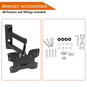 SunDaze Monitor TV Wall Mount Bracket Swivel & Tilt for 14" - 50" LED Curved QLED QE 4K LCD OLED SUHD UHD