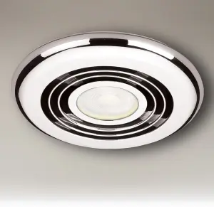 Aquarius Hurricane Inline Fan Chrome With Warm White LED Light AQ339T