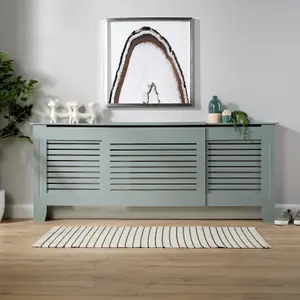 Home Source York Extending Radiator Cover Grey