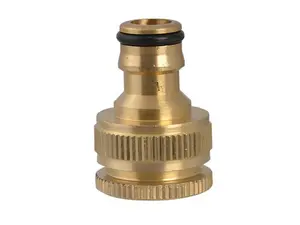 Faithfull SB3002 Brass Dual Tap Connector 12.5-19mm (1/2 - 3/4in) FAIHOSETC