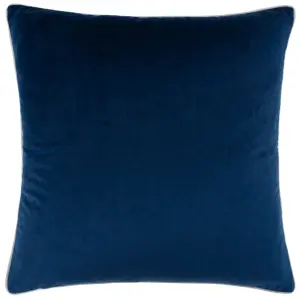 Paoletti Meridian Velvet Piped Feather Filled Cushion