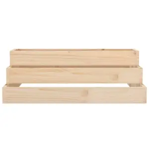 Berkfield Planter 80x80x27 cm Solid Wood Pine