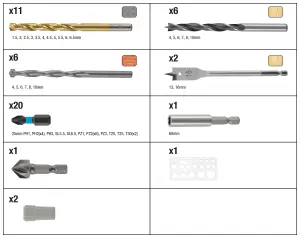 Erbauer 50 piece Multi-purpose Drill bit set