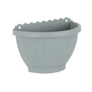 Wham Set 4 Etruscan 30cm Plastic Wall Basket Soft Grey