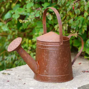 Large Metal Watering Can Vintage Style Garden Ornament