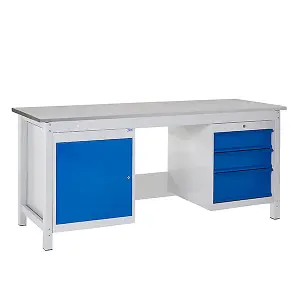 TUFF Heavy Duty Storage Workbench - 1 Cupboard, 1 Drawer - W1600mm