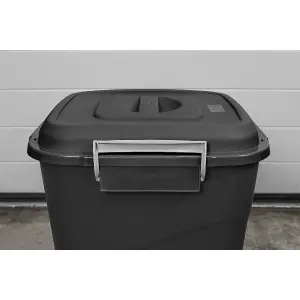 Sealey Durable Refuse Storage Bin Suitable For Outdoor Use 75 Litres Black BM75