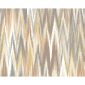 Origin Murals Ikat Zig Zag - Natural Linen Matt Smooth Paste the Wall Mural 300cm wide x 240cm high