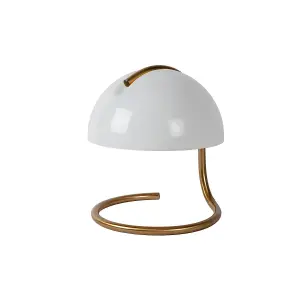 Lucide Cato Retro Table Lamp 23.5cm- 1xE27 - White