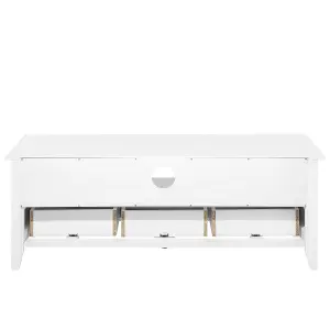 Beliani Rustic TV Stand White BERKELEY