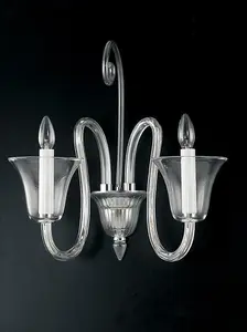 Luminosa PALACE Twin 2 Light Candle Wall Light Chrome 60x48x32cm