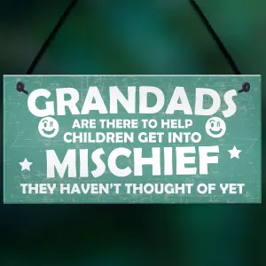 Red Ocean Funny Sign Grandad Birthday Gift Hanging Wall Plaque Fathers Day Gifts Man Cave Shed Sign