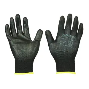 Timco - Durable Grip Gloves - PU Coated Polyester (Size Medium - 1 Each)