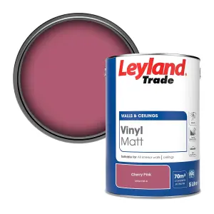 Leyland Trade Vinyl Matt Walls & Ceilings Emulsion Paint Cherry Pink (PPG1183-6) 5L