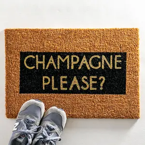 Champagne Glitter Doormat - Regular 60x40cm