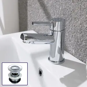 Nes Home Febia Mono Basin Mixer Tap & Waste Chrome