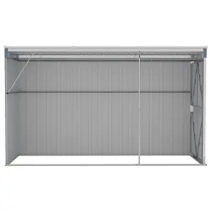 Berkfield Wall-mounted Garden Shed Grey 118x288x178 cm Galvanised Steel