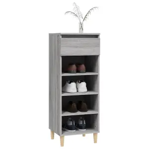 Berkfield Shoe Cabinet Grey Sonoma 40x36x105 cm Engineered Wood