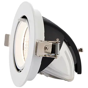 4 PACK Fully Adjustable Ceiling Downlight - 15W Cool White LED - Matt White