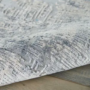 Grey Beige Rug, 10mm Thick Abstract Stain-Resistant Rug, Luxurious Modern Rug for Bedroom, & Dining Room-160cm X 221cm