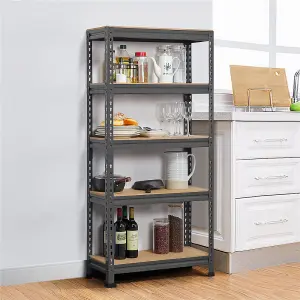 Yaheetech Dark Grey Metal 5 Tiers Boltless Storage Shelf for Warehouse Home