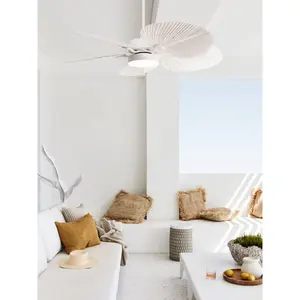 Natahsa 132cm Ceiling Fan with Light Kit White / White