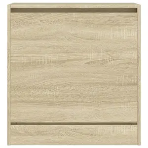 Berkfield Shoe Cabinet Sonoma Oak 60x34x63.5 cm Engineered Wood