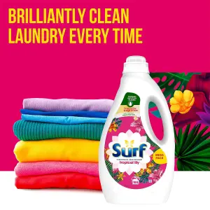 Surf Concentrated Liquid Laundry Detergent Tropical Lily 2.7L 100 Washes, 4 Pack