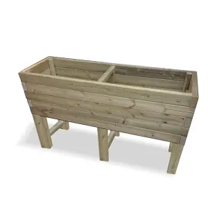 Raised Super Heavy Duty Veg Trough Planter - Timber - L60 x W180 x H80 cm - Fully Assembled