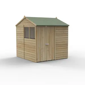 Beckwood 7x7 Reverse Apex Shed - 2 Windows - Double Door