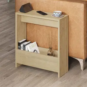 Beeler Modern Slim Compact Side Table Zipcode Design Colour: Oak