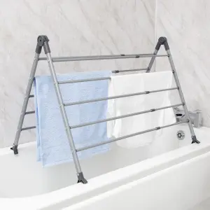 BLACK+DECKER Extended Over Bath Airer, Grey