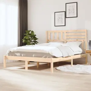 Berkfield Bed Frame Solid Wood Pine 160x200 cm King Size