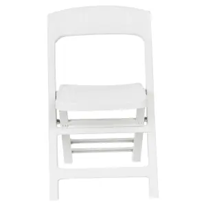 URBNGARDEN 88cm Height Collapsible Outdoor Folding White Garden Chairs Camping Patio Lounge