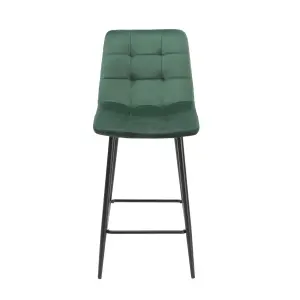 Squared Green Kitchen Bar Stool (set of 2)