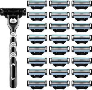 24PCS For Gillette Mach 3 Manual Razor Blades