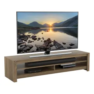 AVF Calibre 1.8m TV Stand, for TVs up to 85" - Rustic Sawn Oak