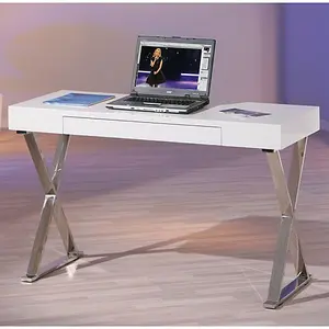 Mayline High Gloss Laptop Desk In White