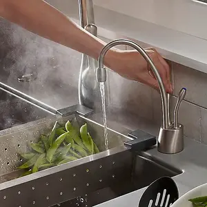 InSinkErator GN1100 Brushed Stainless Steel Instant Filtered Steaming Hot Water Kitchen Side Tap