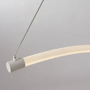 Luminosa HALO LED Pendant Ceiling Light White 2330lm 4000K 151.5x6.5x17cm