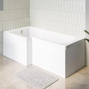 Nes Home 1700 x 850mm Acrylic Square Left Hand L Shaped Shower Bath