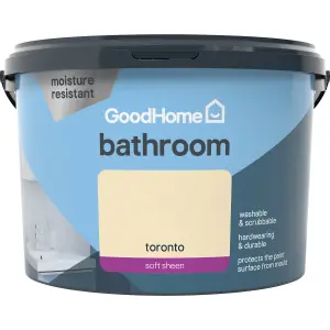 GoodHome Bathroom Toronto Soft sheen Emulsion paint, 2.5L