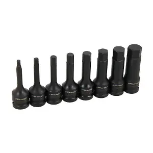 8 piece Impact Bit Socket Set, Int. Hex. 5-193m, 1/2" (Neilsen CT3532)